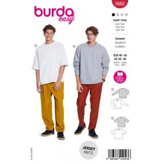 Patrón para sudadera y camiseta oversize hombre 5682