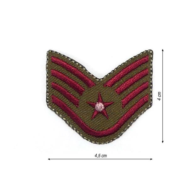 Parche termoadhesivo 45x40mm bordado insignia militar