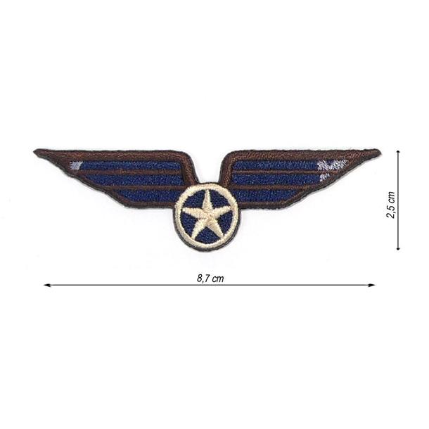 Parche termoadhesivo 87x2,5mm bordado aviación militar