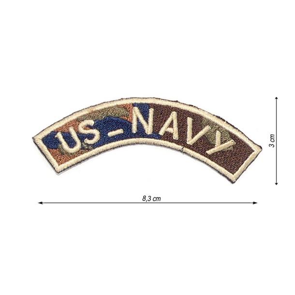 Parche termoadhesivo 83x30mm bordado Us-Navy