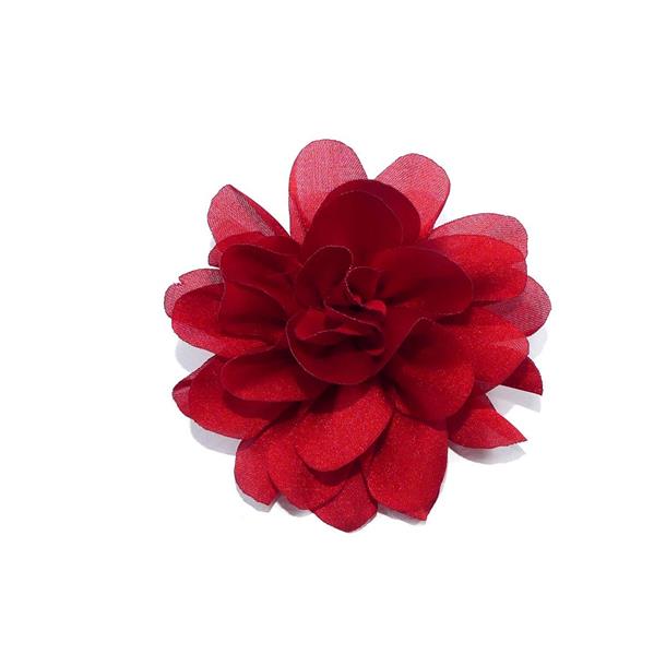 Flor de tela 6cm con imperdible. Varios colores