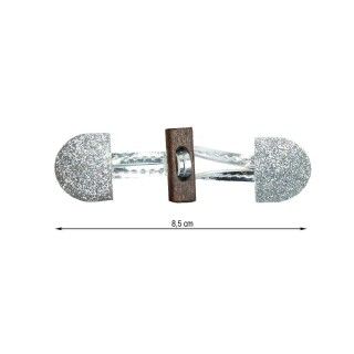 Broche de trenka plata 8,5cm